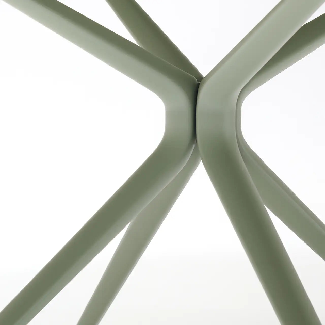 Moai Round table with top in porcelain stoneware
