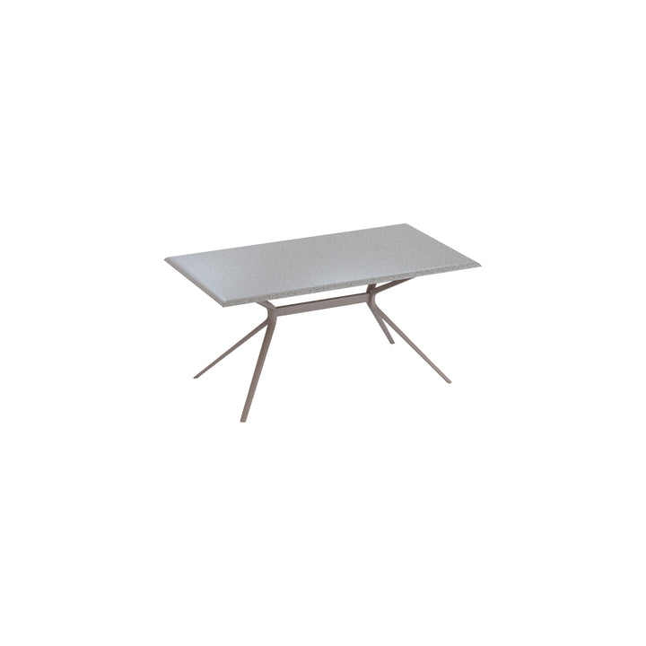 Moai Rectangle table with top in speckled aluminium