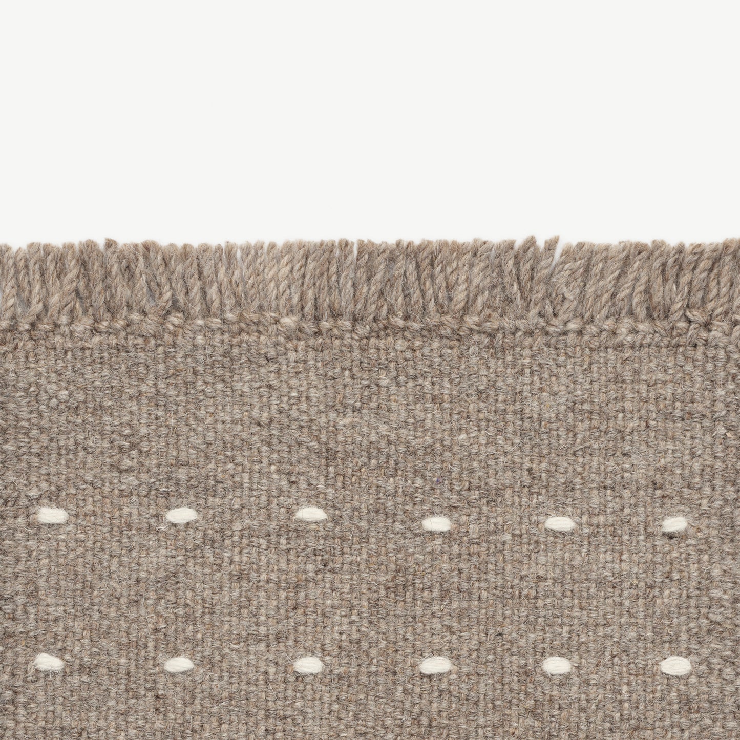 Yield Dot Naturally Coloured Fringes Rug