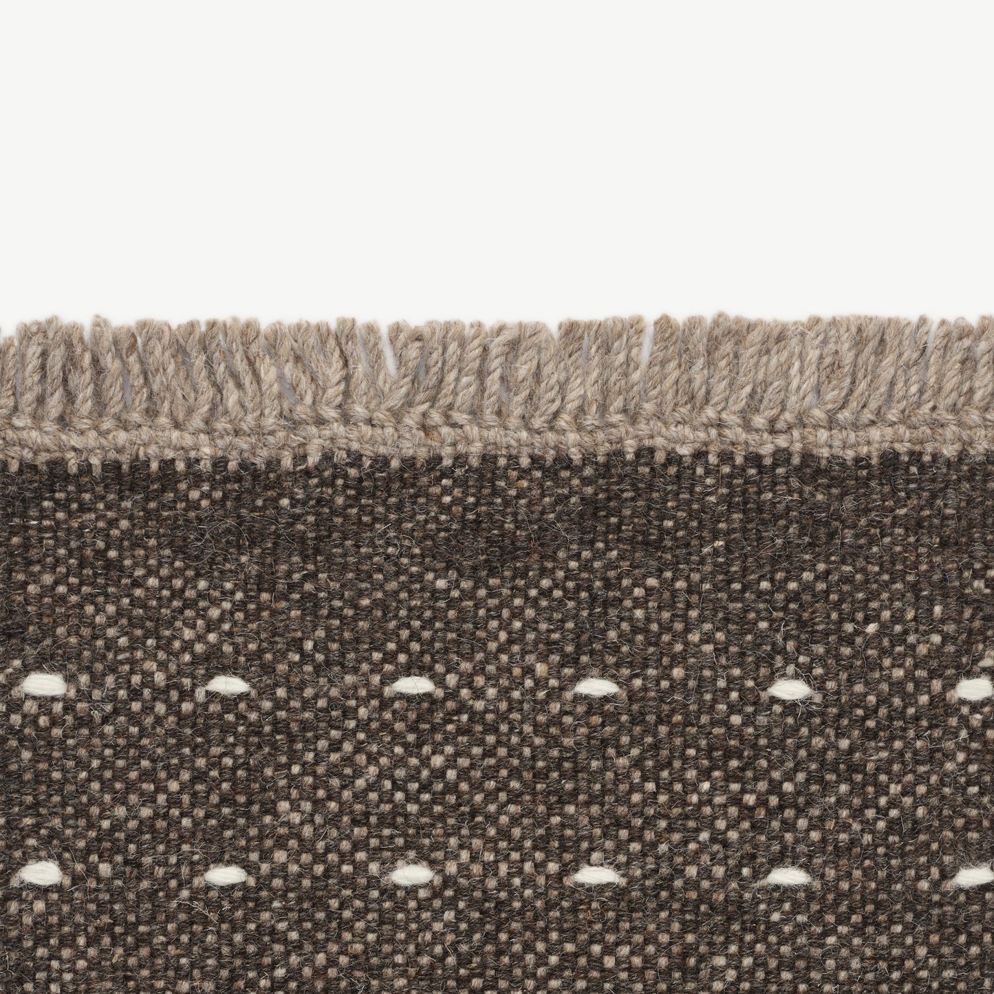 Yield Dot Naturally Coloured Fringes Rug