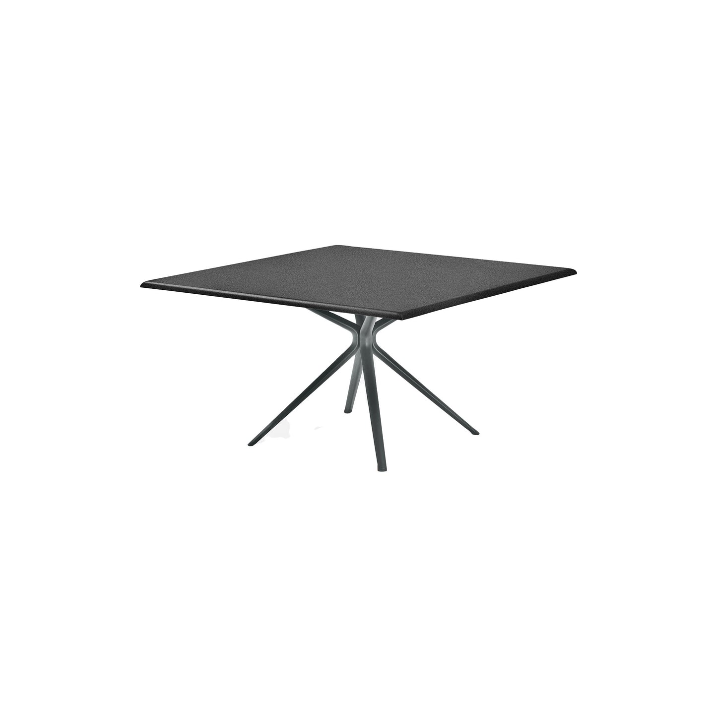 Moai Square table with top in speckled aluminium