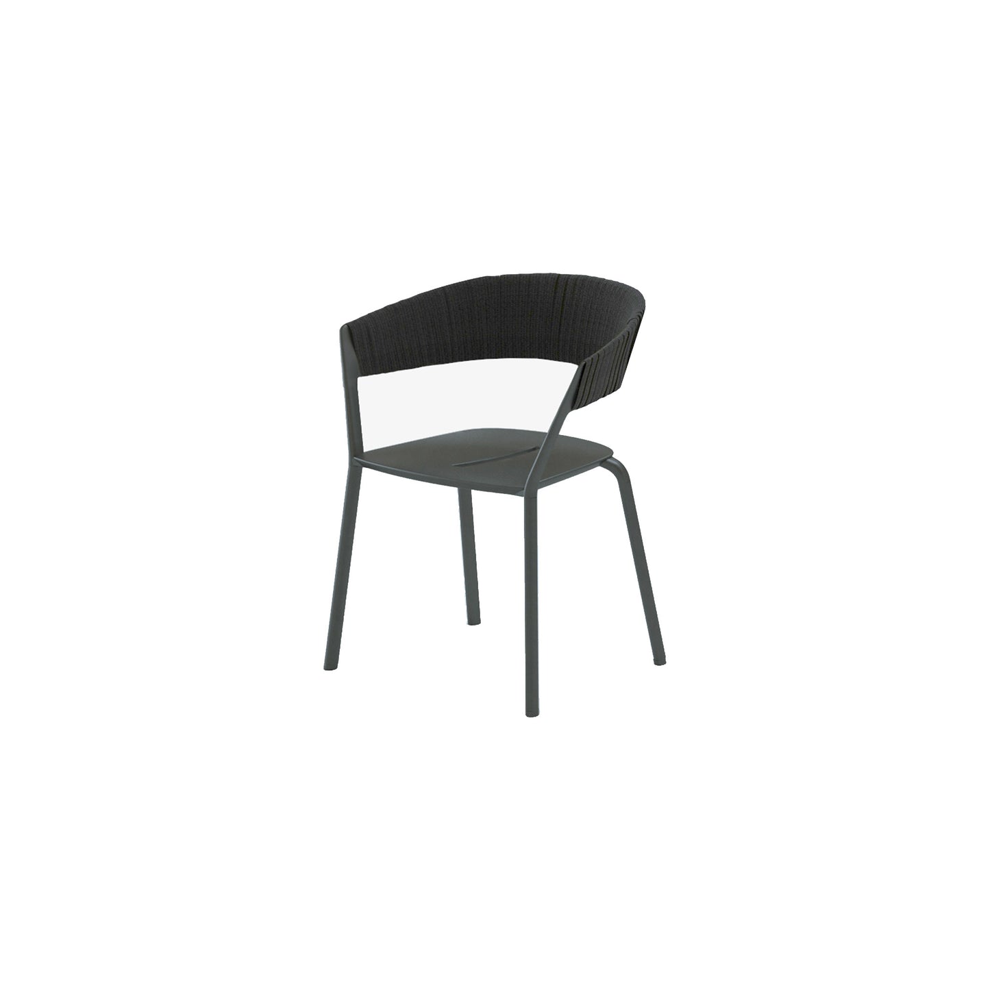 Ria Dining Armchair With Partially Woven Rope