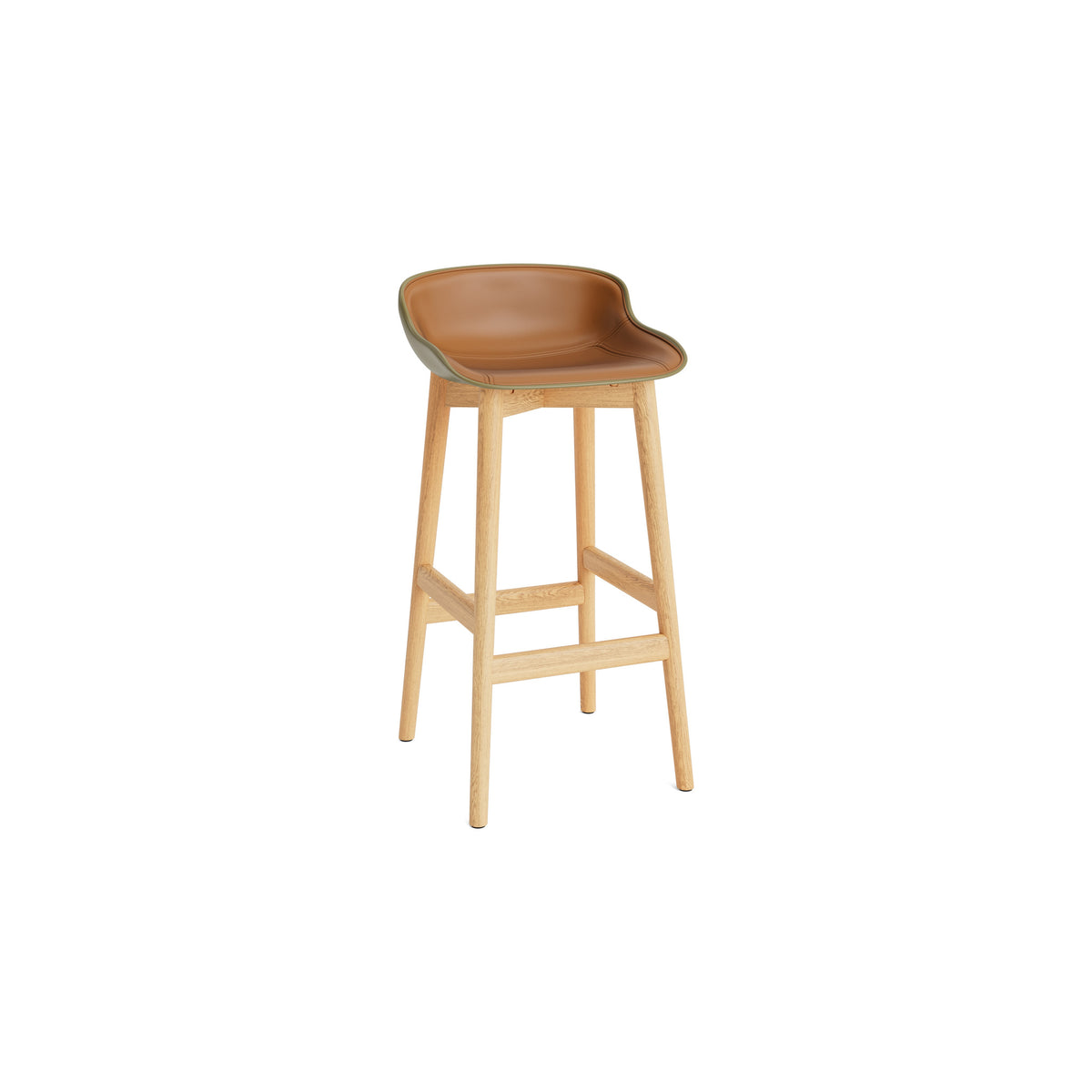 Hyg Stool Wood Front Upholstery