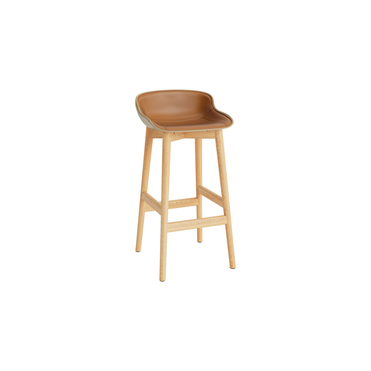 Hyg Stool Wood Front Upholstery