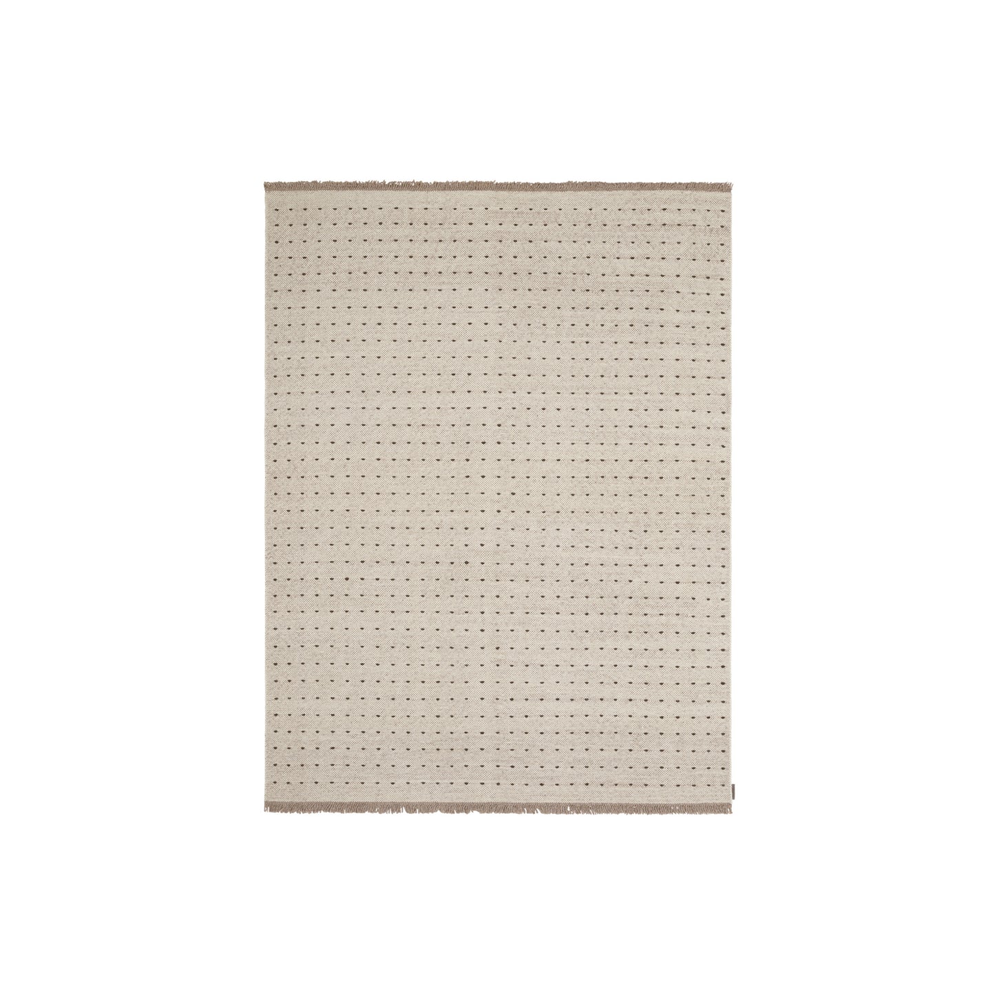 Yield Dot Naturally Coloured Fringes Rug