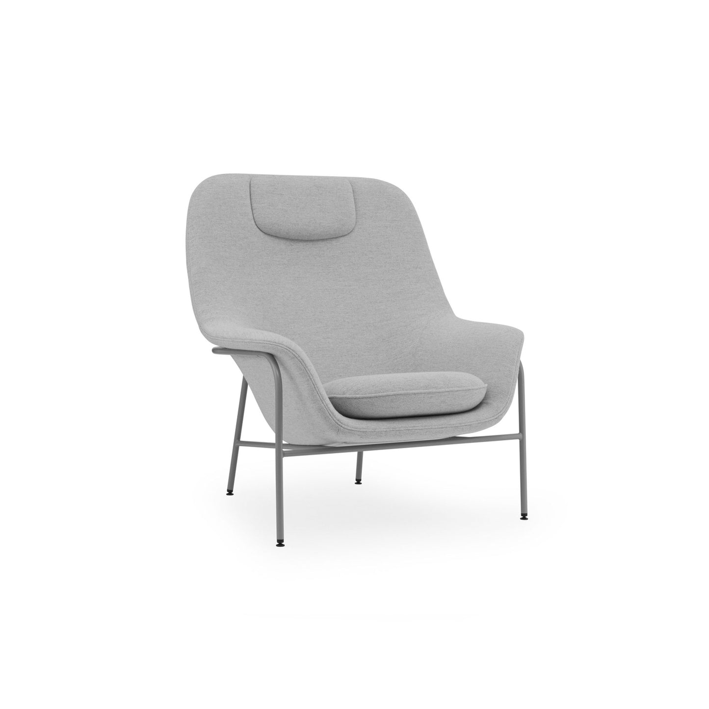 Drape Loungechair High - Steel