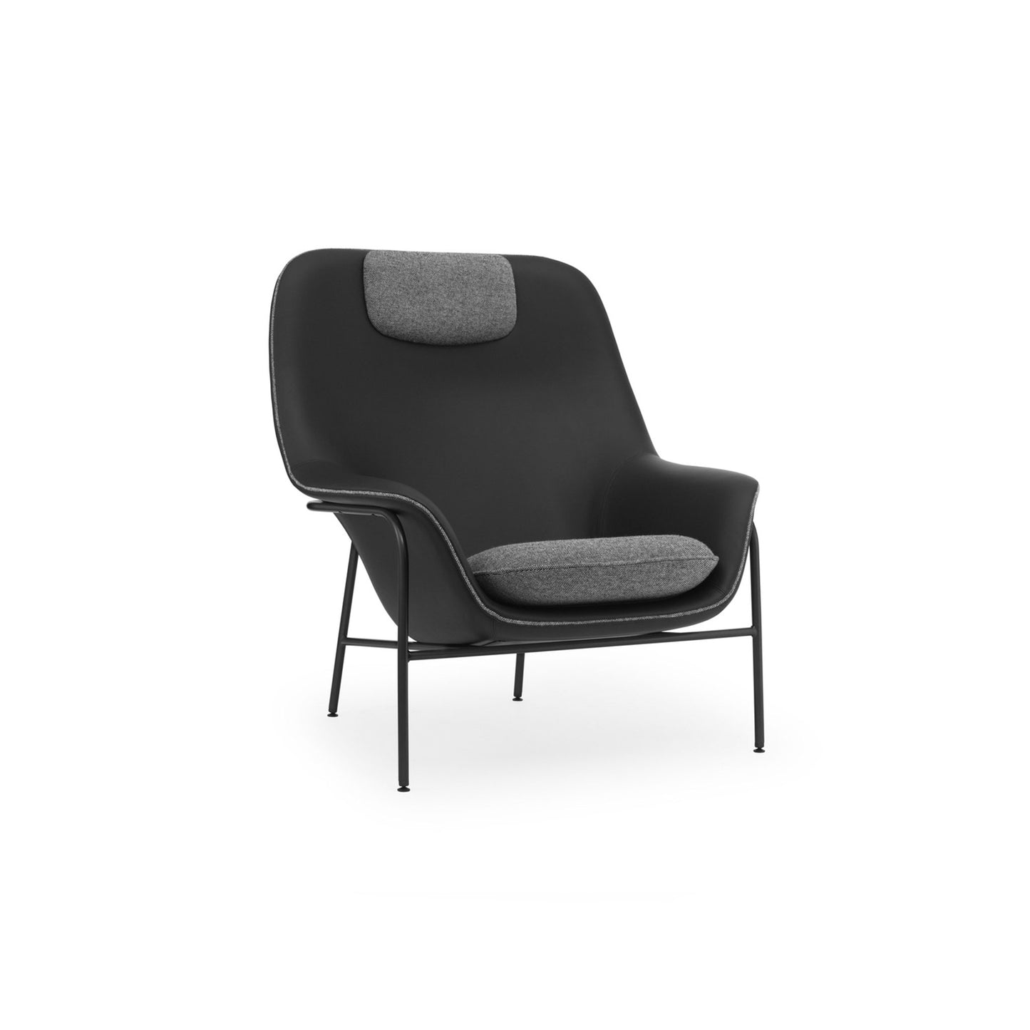 Drape Loungechair High - Steel
