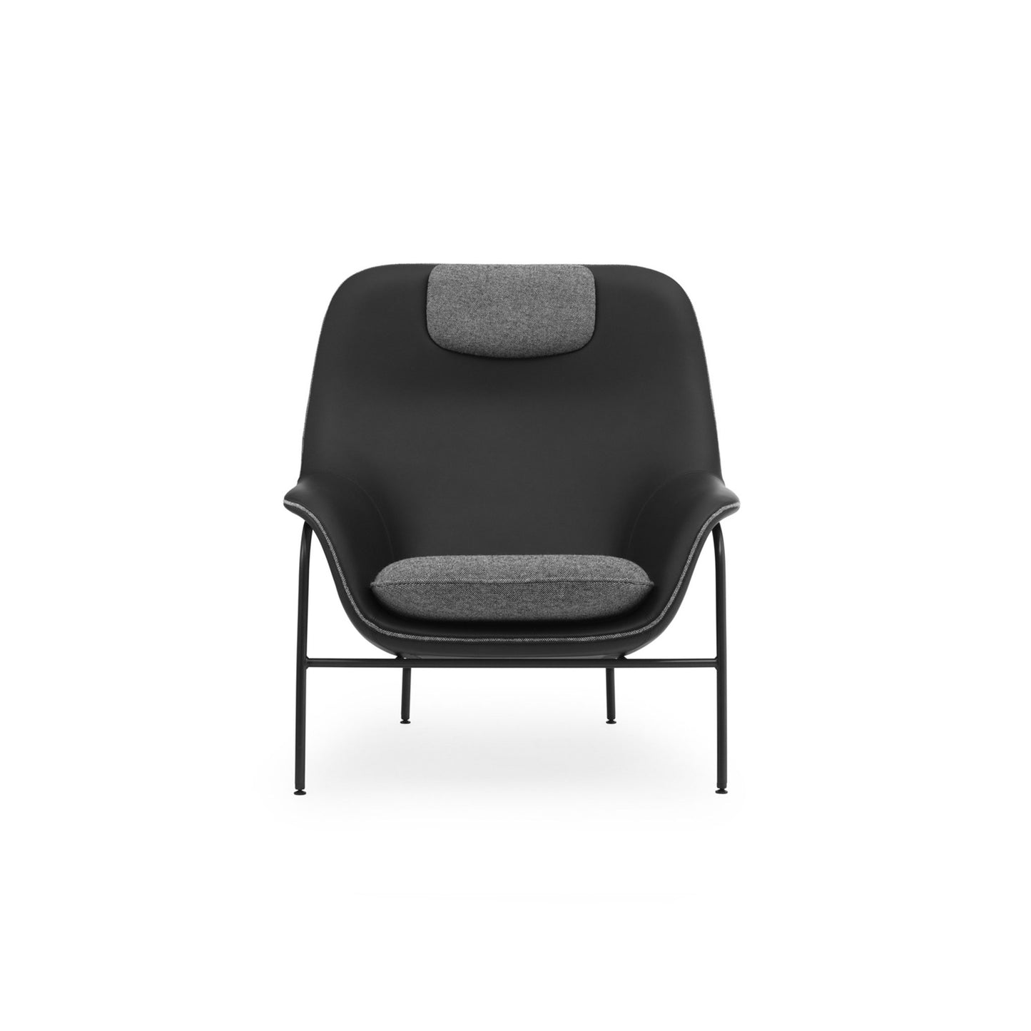 Drape Loungechair High - Steel