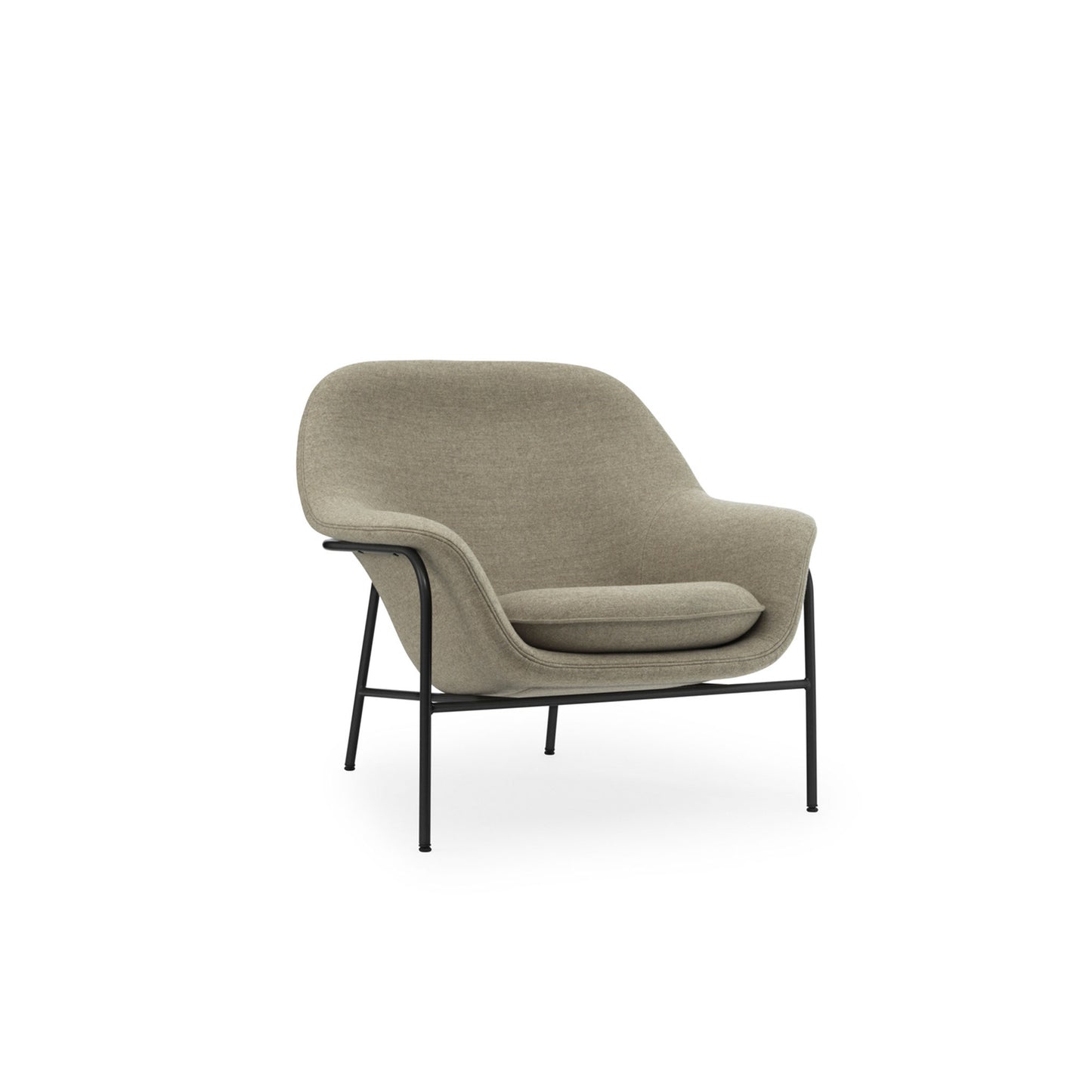 Drape Loungechair Low - Steel