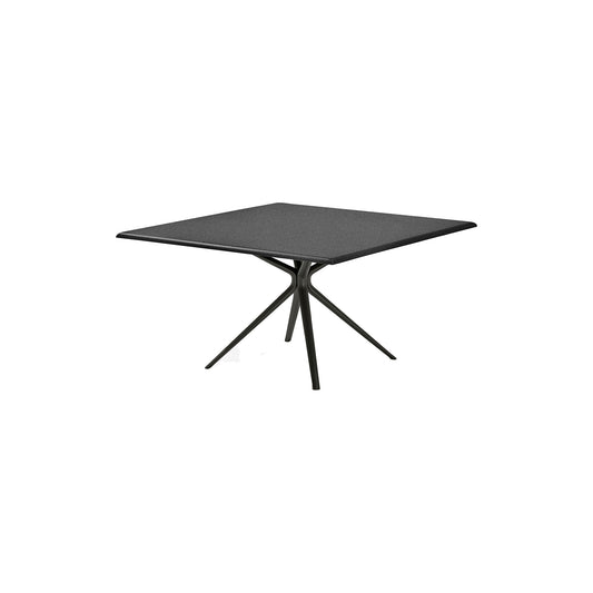 Moai Square table with top in speckled aluminium