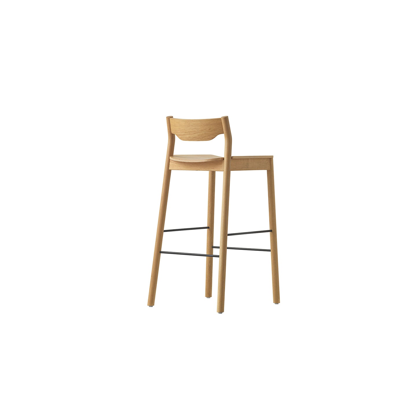 Tangerine Stool With Back