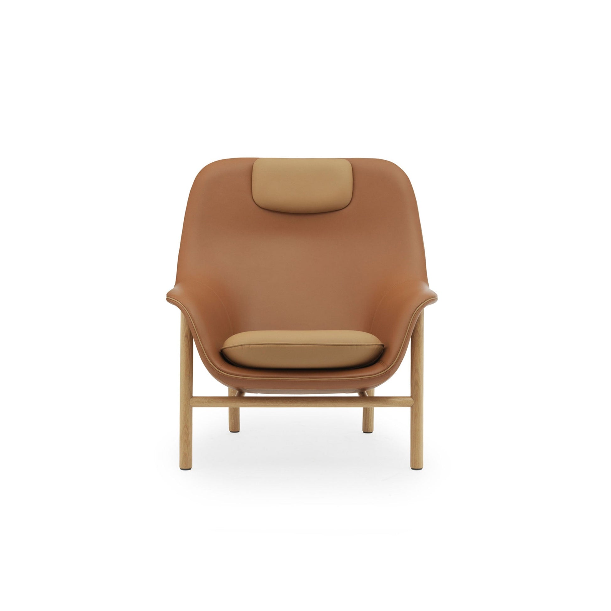 Drape Loungechair High - Oak - District Furniture
