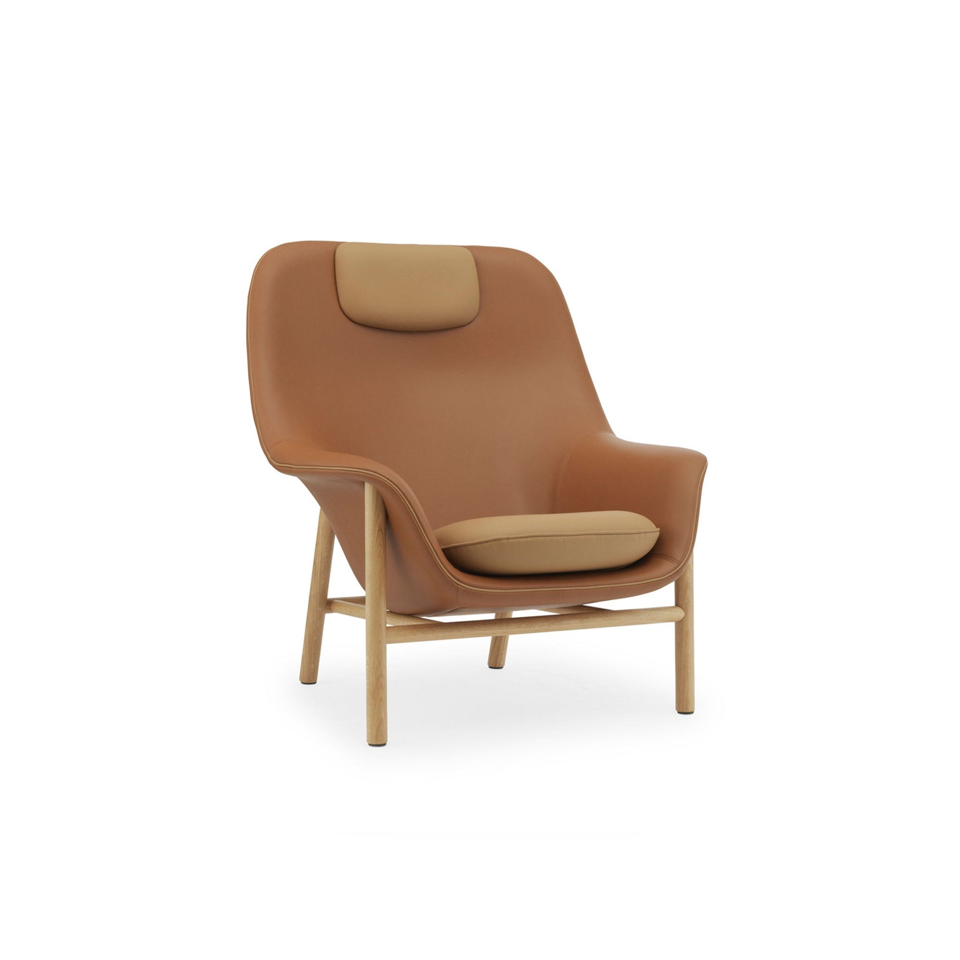Drape Loungechair High - Oak - District Furniture