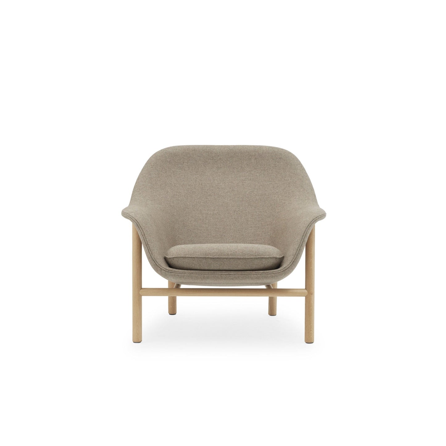 Drape Loungechair Low - Oak - District Furniture