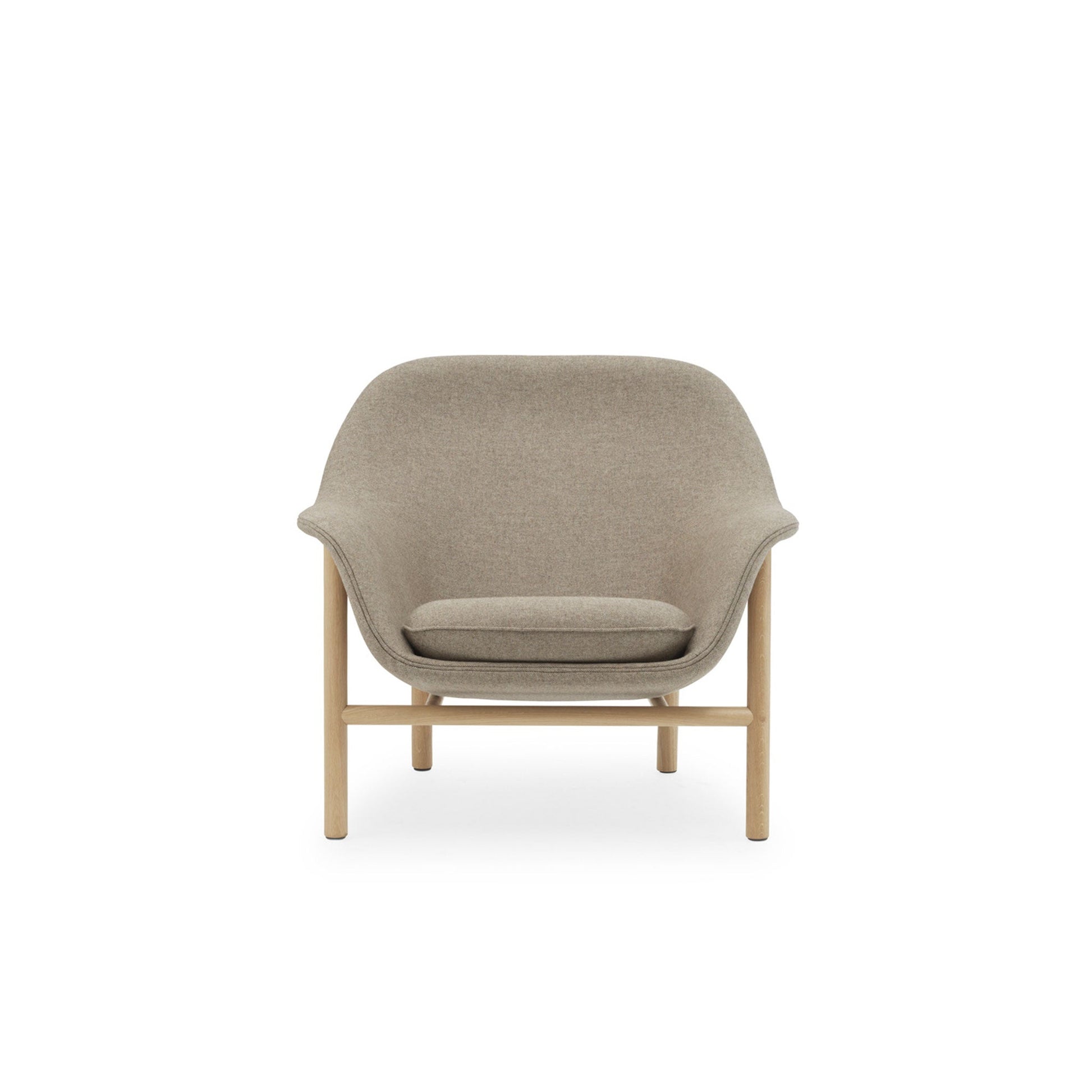 Drape Loungechair Low - Oak - District Furniture