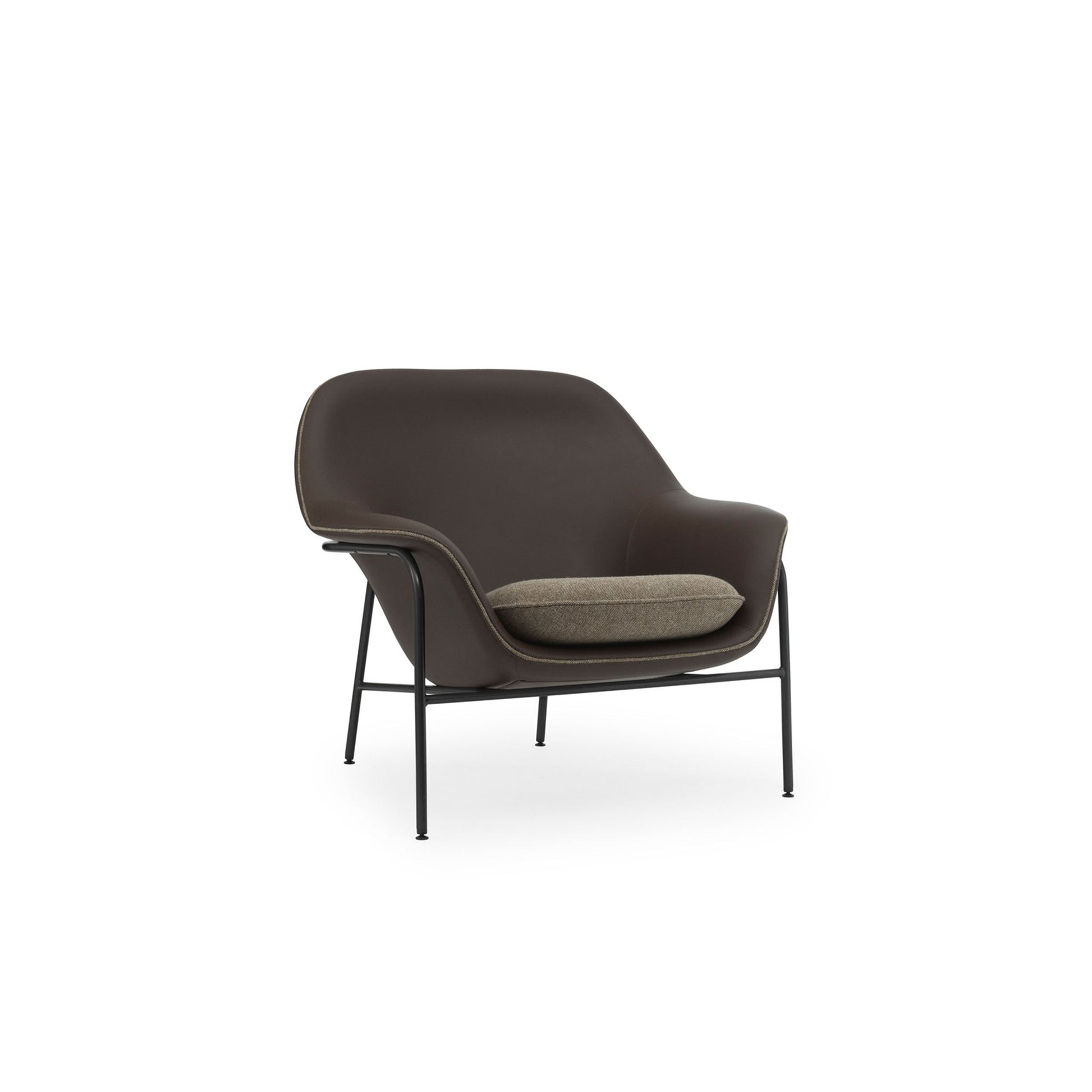 Drape Loungechair Low - Steel - District Furniture