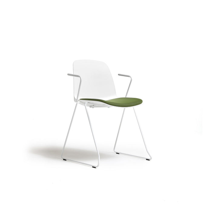Kire Chair Sled Base with Arms - District Furniture