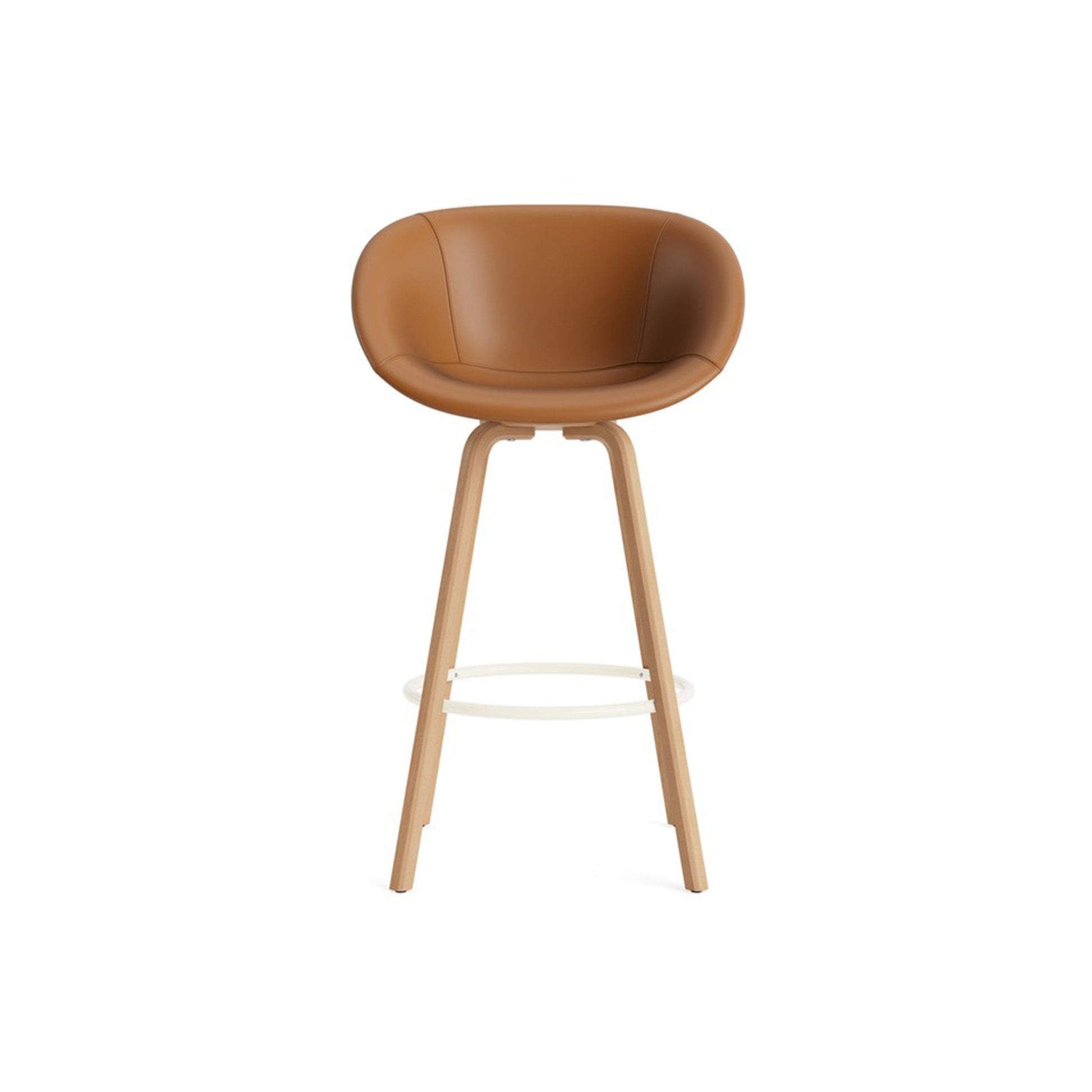 Mat Barstool Full Upholstery Beech - District Furniture