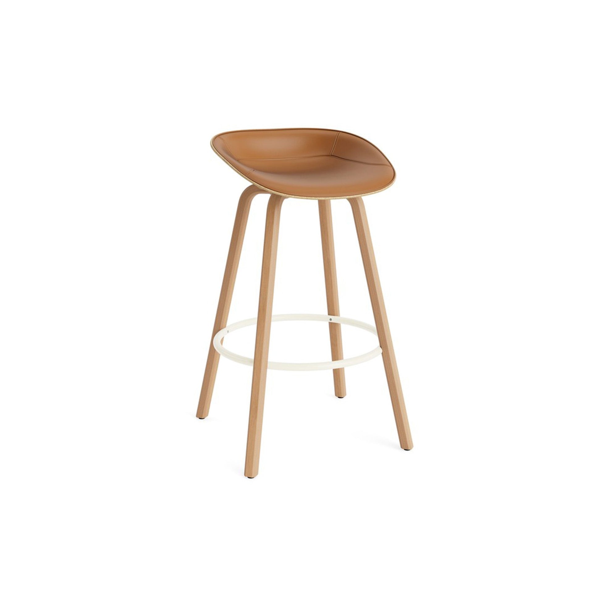 Mat Barstool Full Upholstery Beech - District Furniture