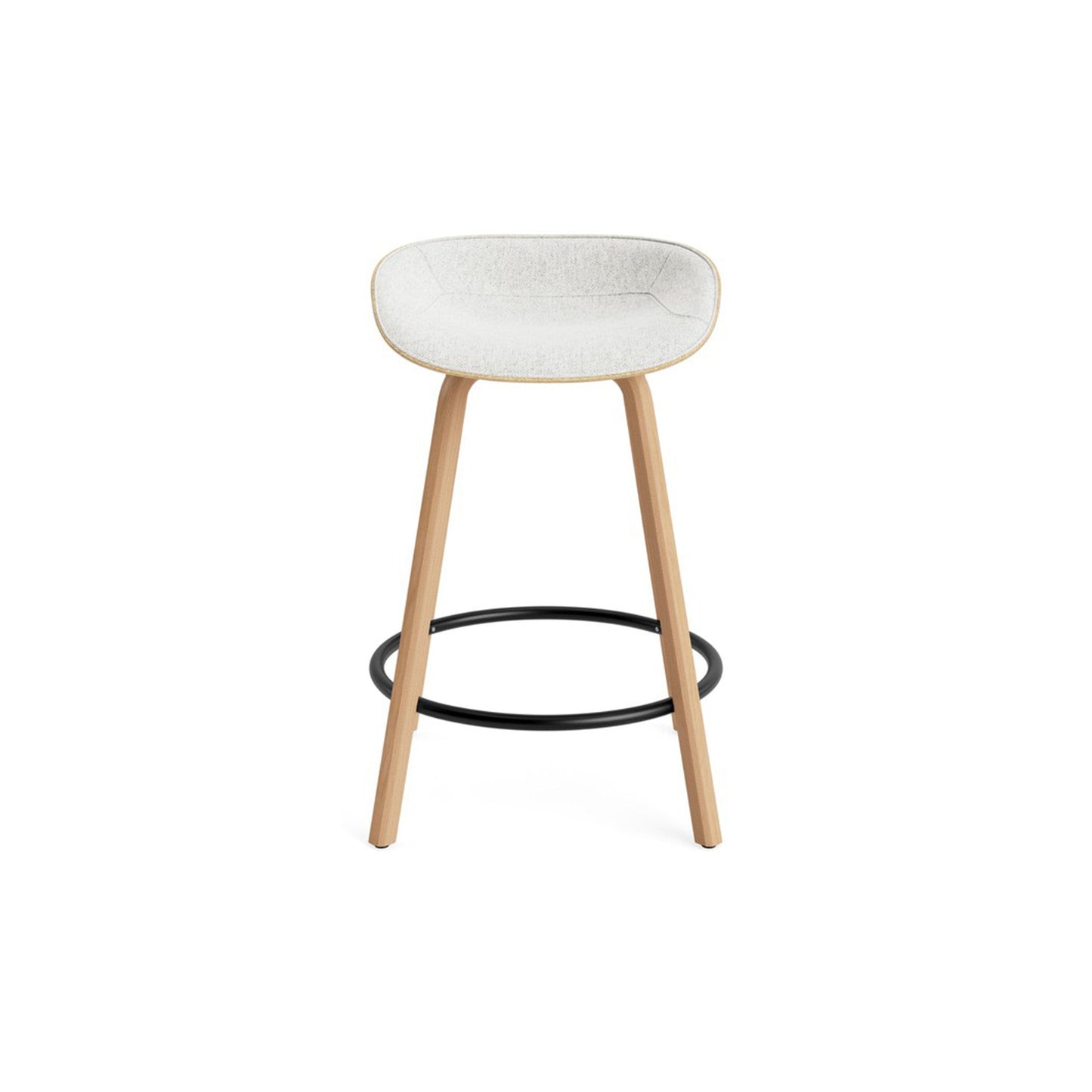 Mat Barstool Full Upholstery Beech - District Furniture