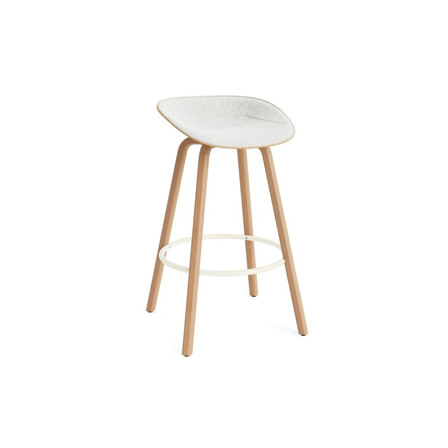 Mat Barstool Full Upholstery Beech - District Furniture