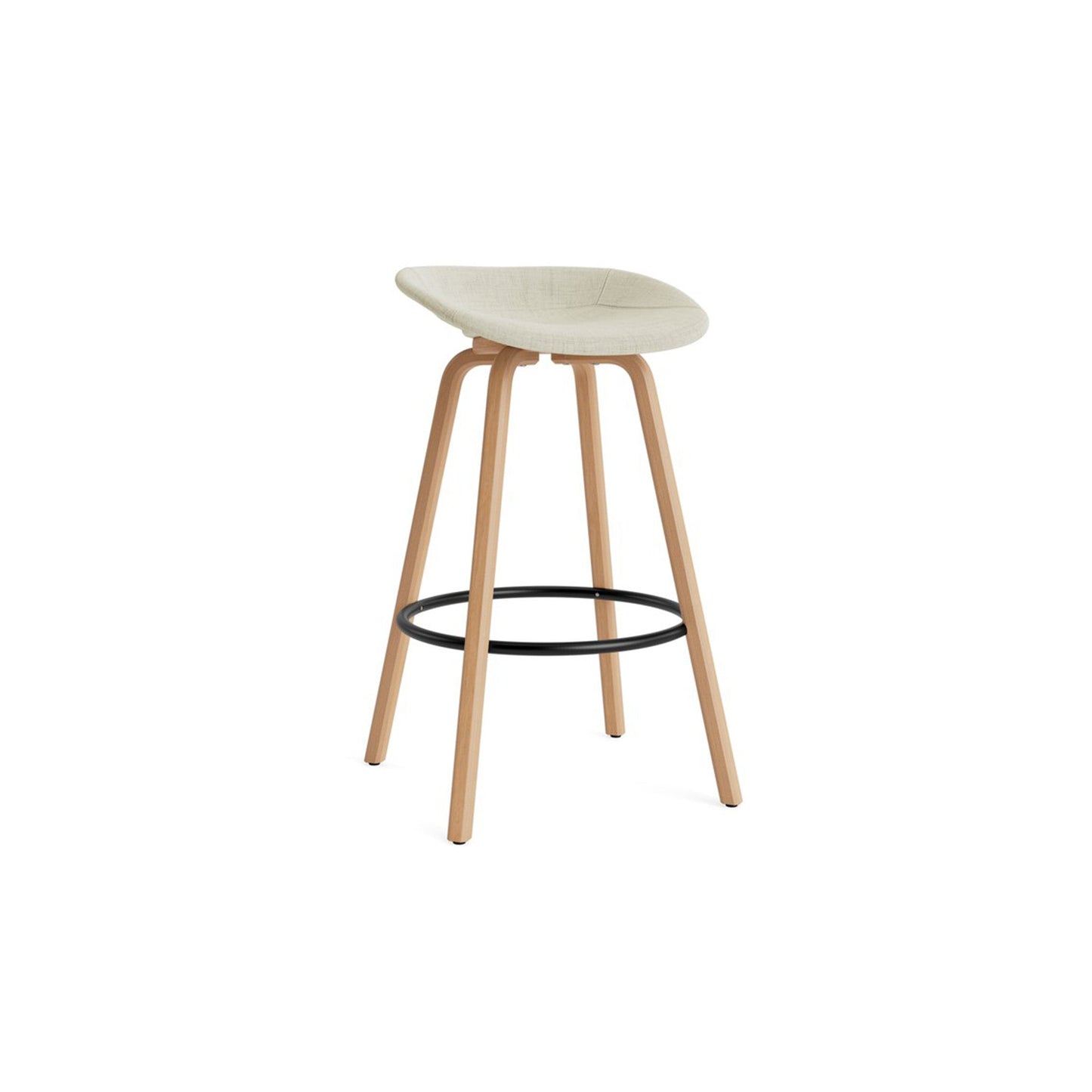 Mat Barstool Full Upholstery Beech - District Furniture