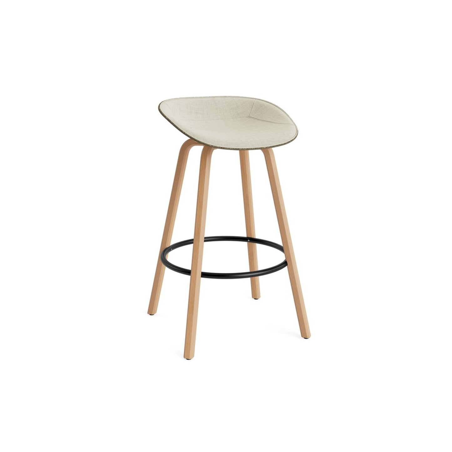Mat Barstool Full Upholstery Beech - District Furniture