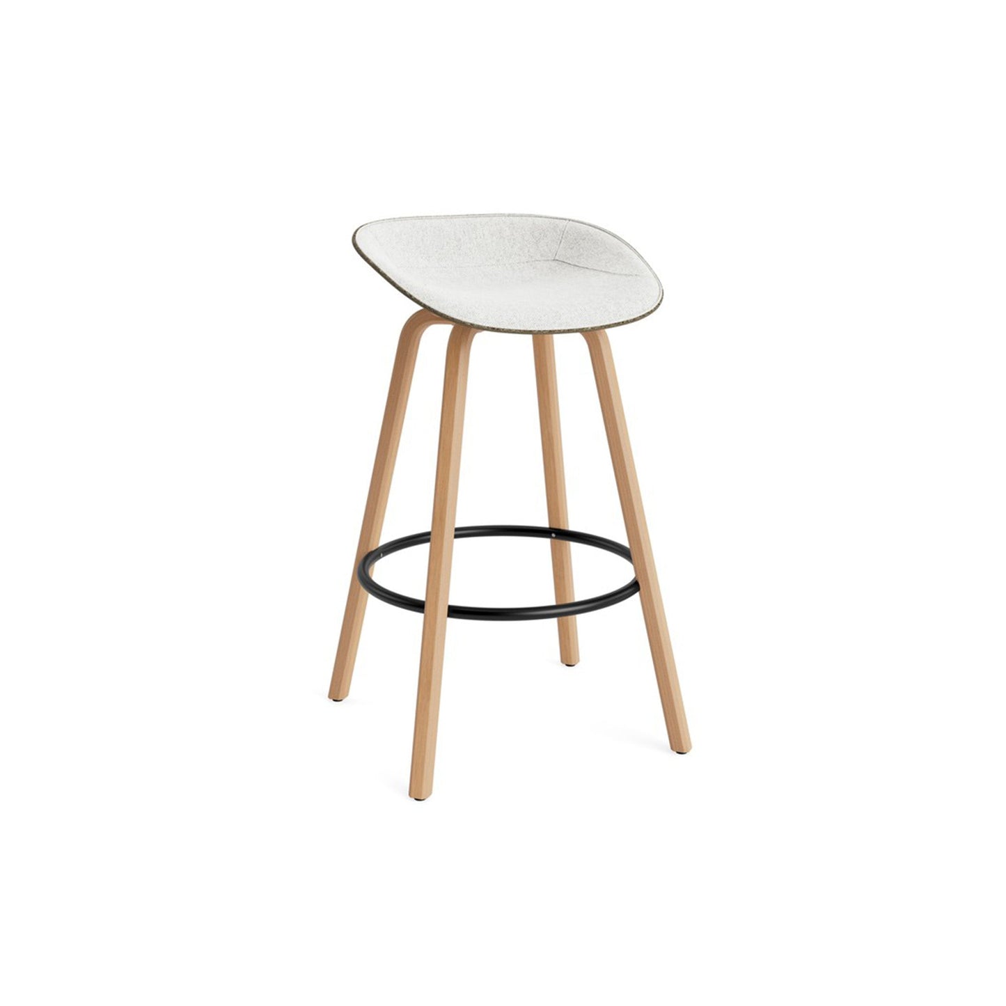 Mat Barstool Full Upholstery Beech - District Furniture