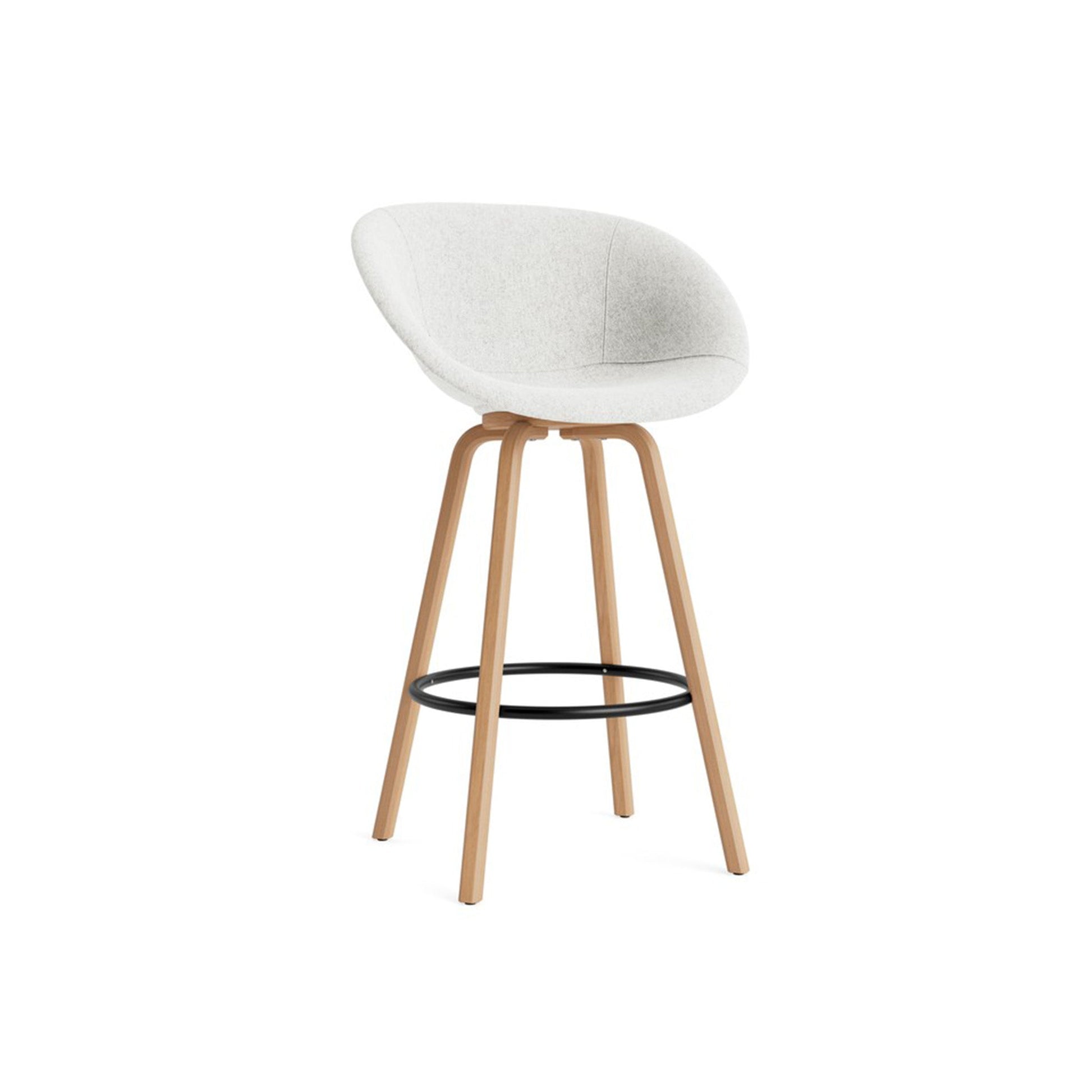 Mat Barstool Full Upholstery Beech - District Furniture