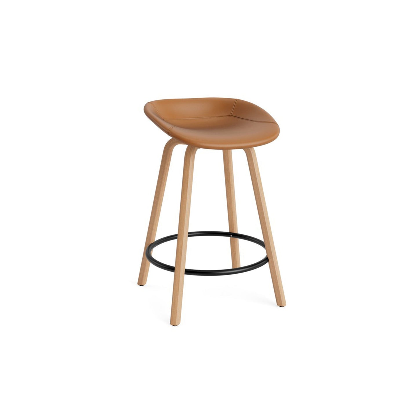 Mat Barstool Full Upholstery Beech - District Furniture