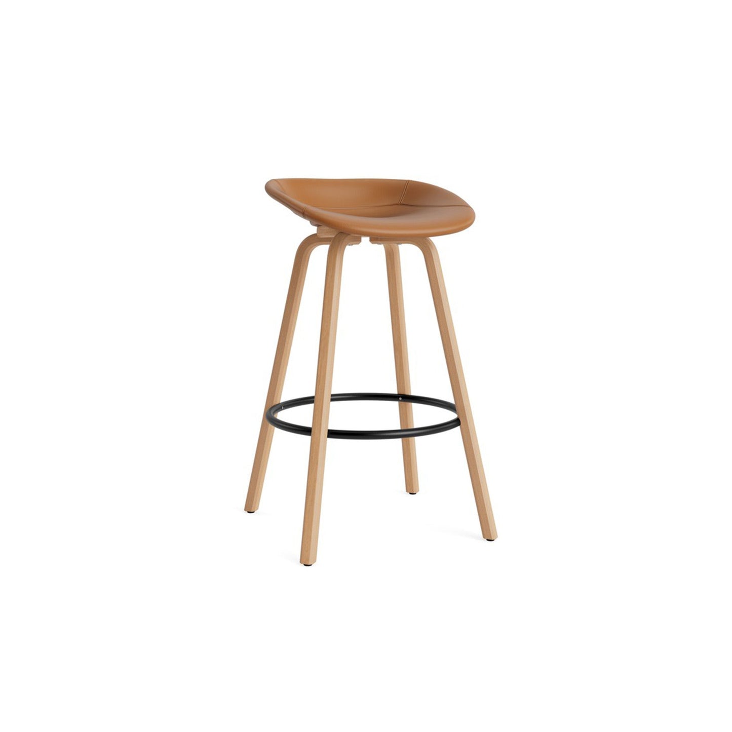 Mat Barstool Full Upholstery Beech - District Furniture