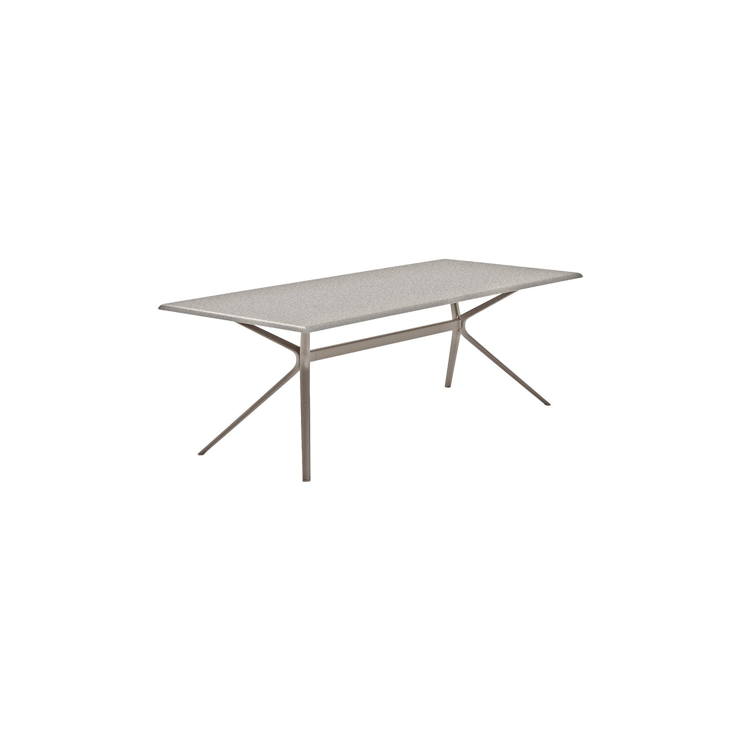 Moai Rectangle table with top in speckled aluminium - District Furniture
