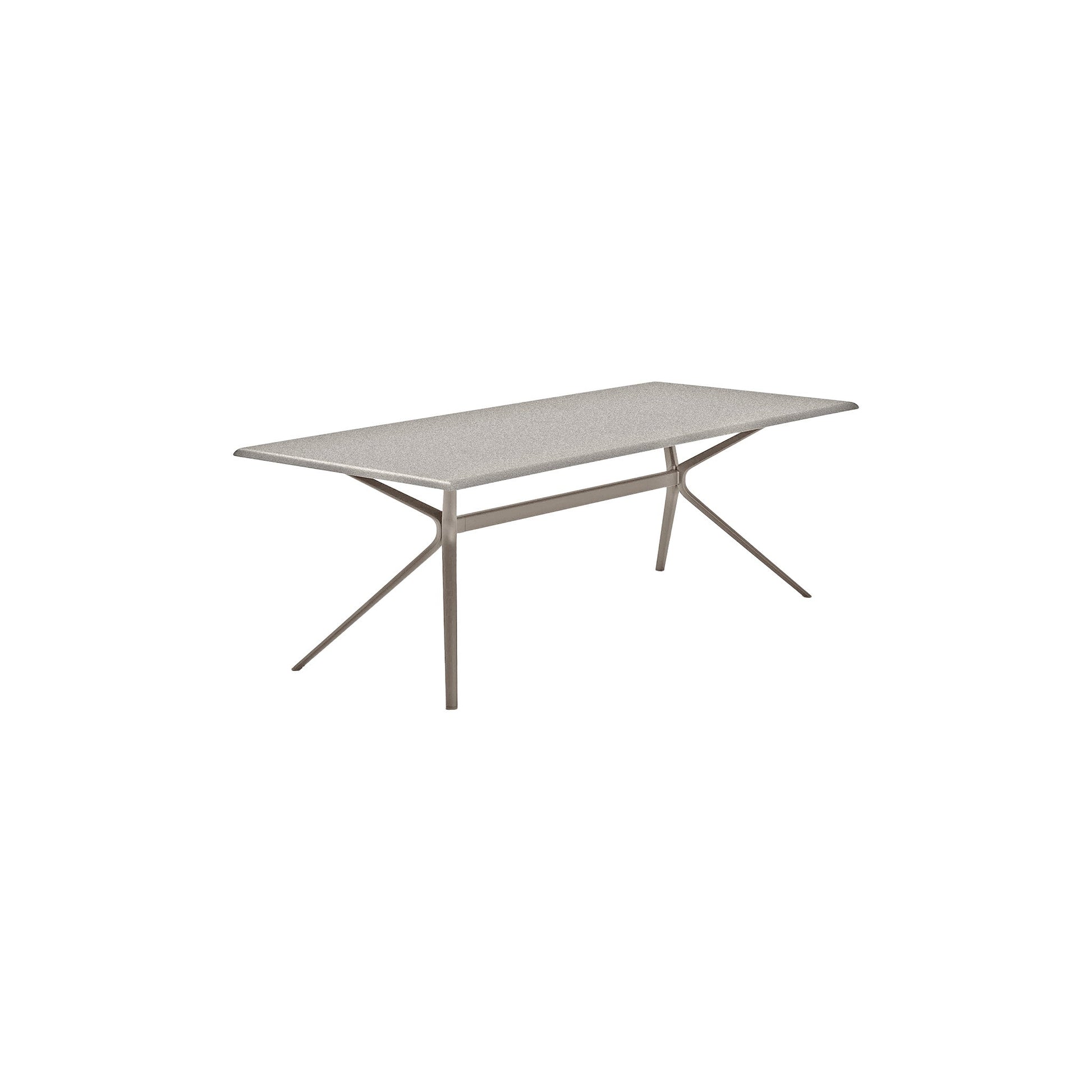 Moai Rectangle table with top in speckled aluminium - District Furniture