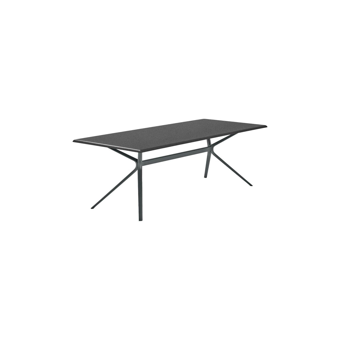 Moai Rectangle table with top in speckled aluminium - District Furniture