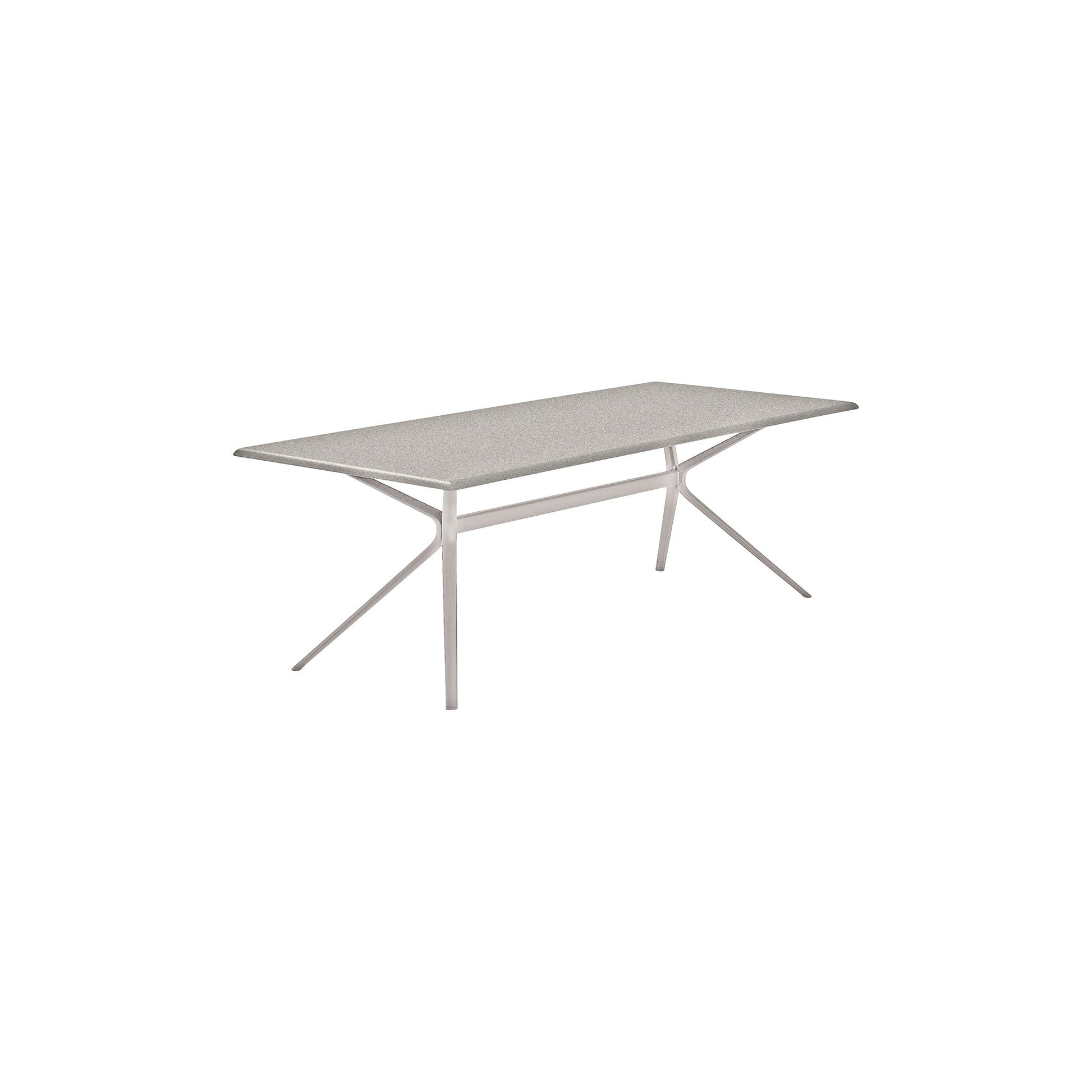 Moai Rectangle table with top in speckled aluminium - District Furniture