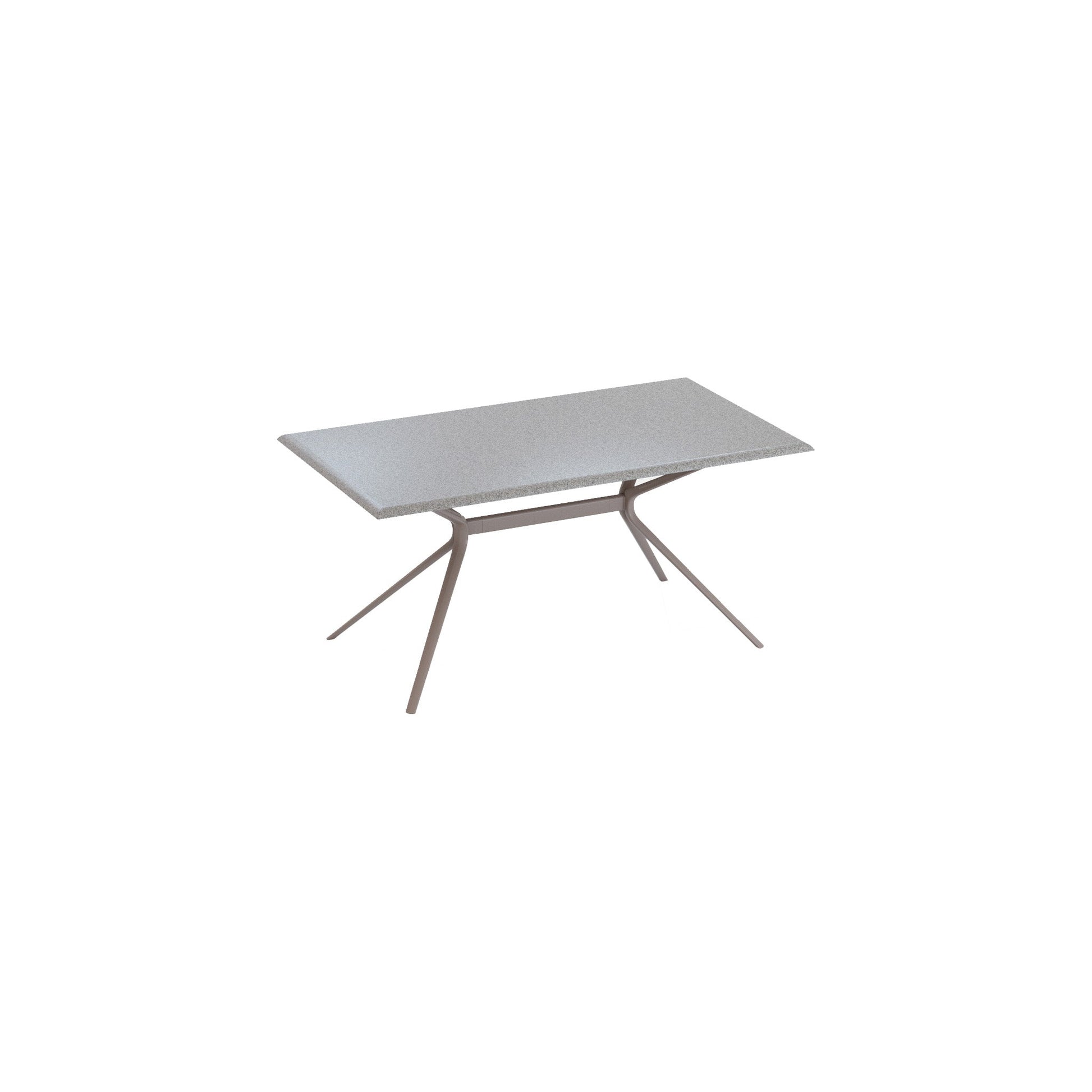 Moai Rectangle table with top in speckled aluminium - District Furniture