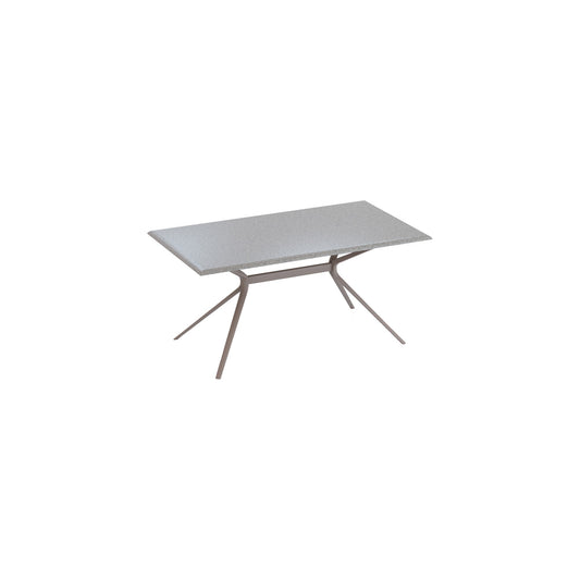 Moai Rectangle table with top in speckled aluminium - District Furniture