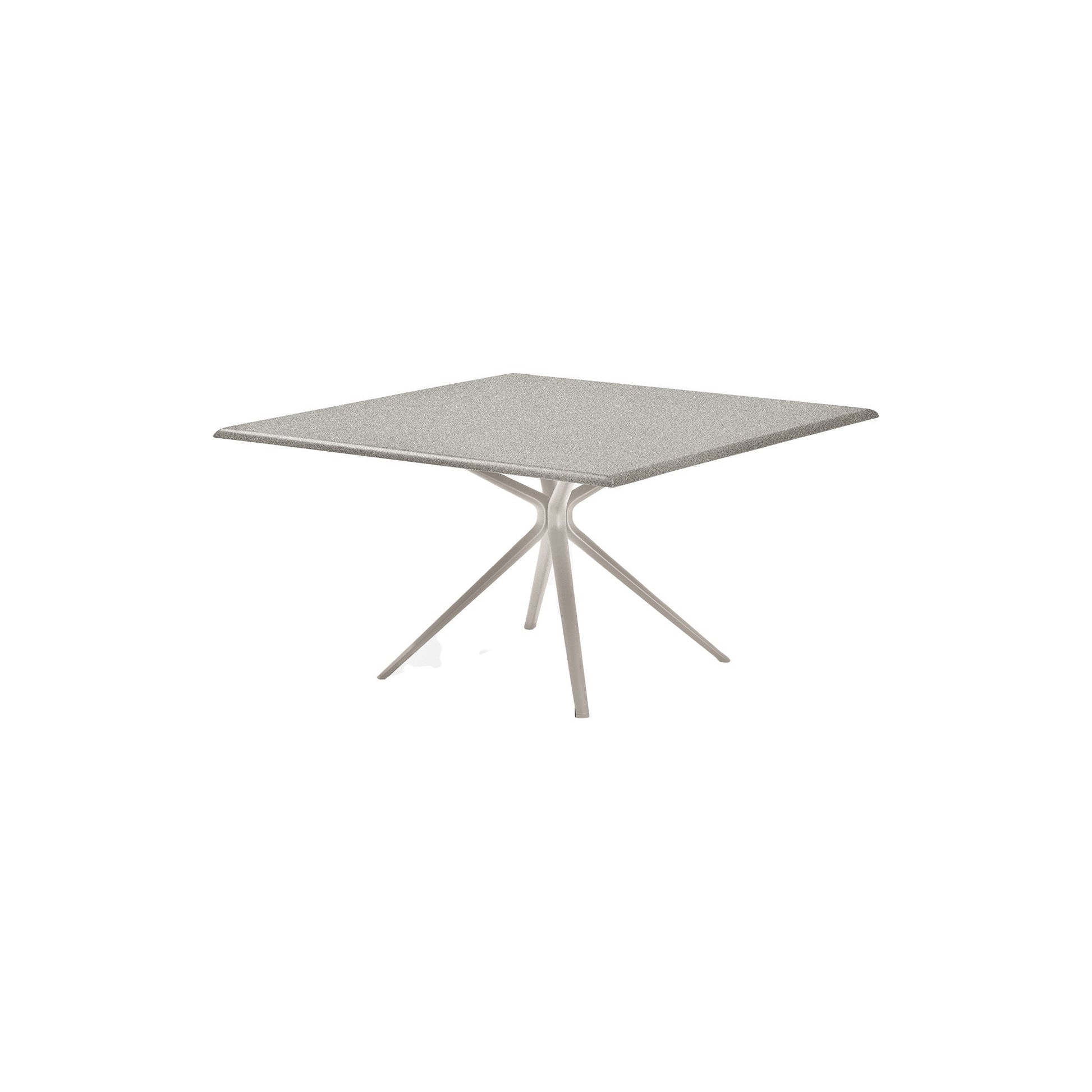 Moai Square table with top in speckled aluminium - District Furniture