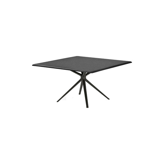 Moai Square table with top in speckled aluminium - District Furniture
