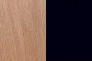 Natural Oak / Black Stainless Steel