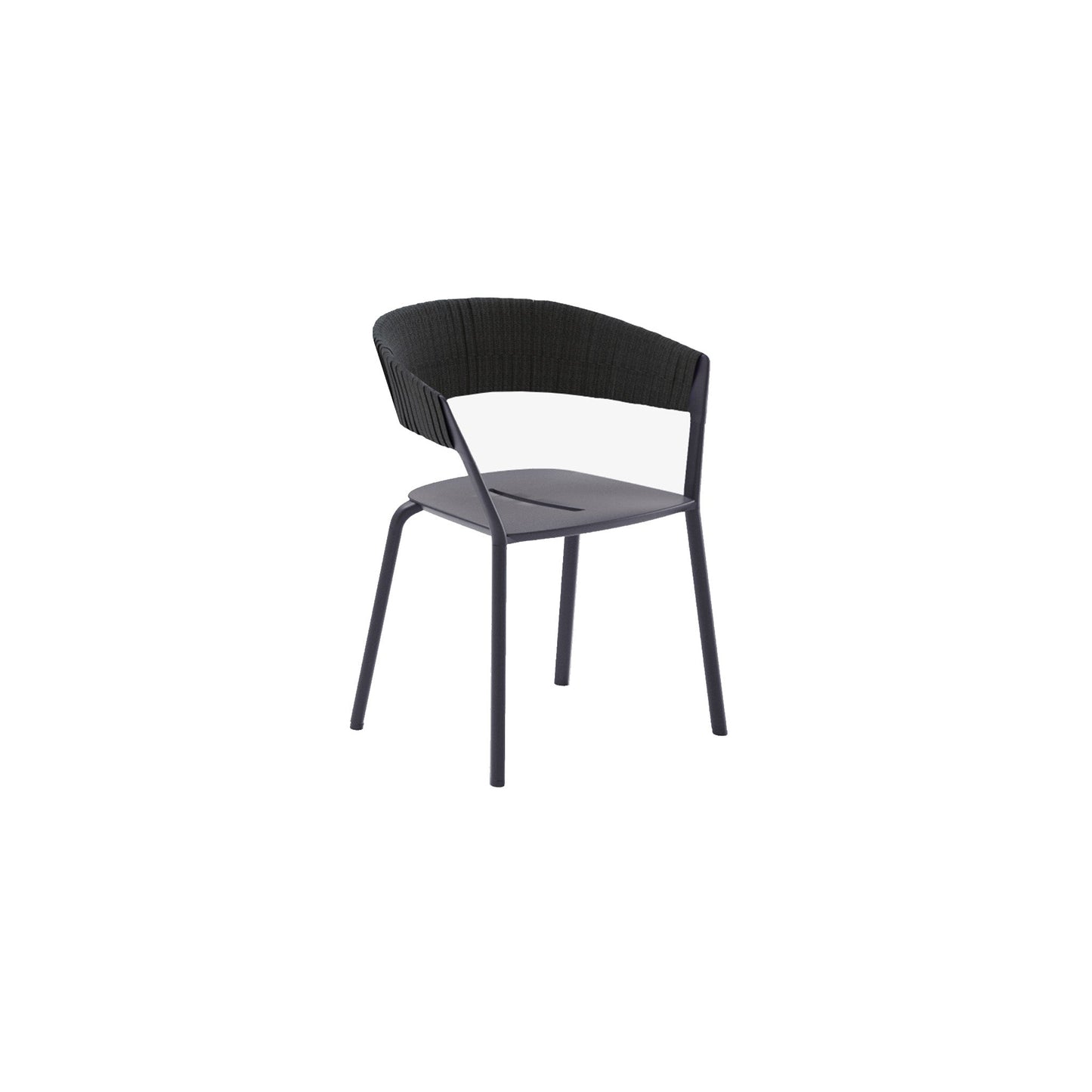 Ria Dining Armchair With Partially Woven Rope - District Furniture