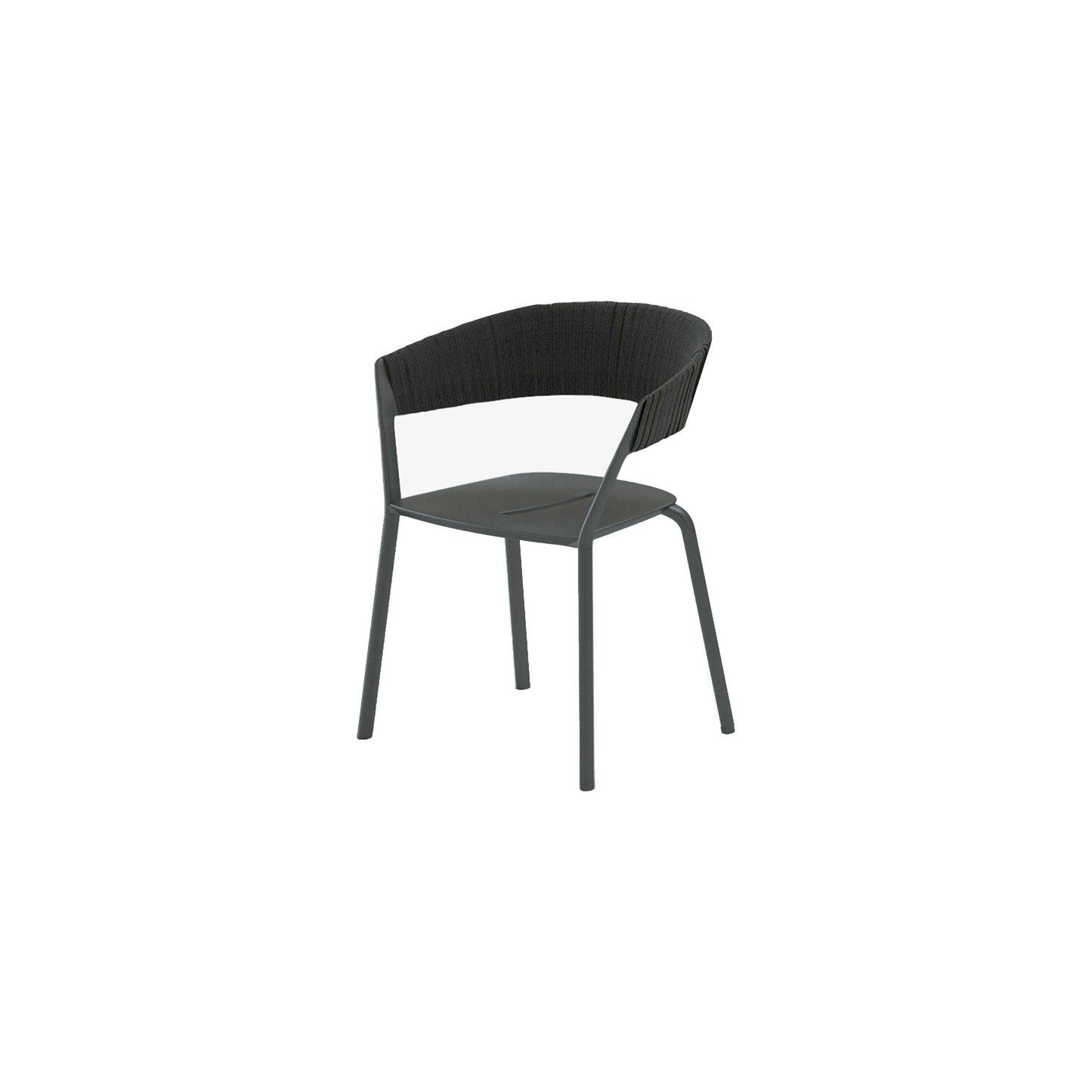 Ria Dining Armchair With Partially Woven Rope - District Furniture