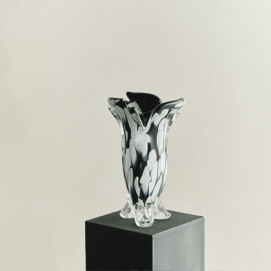 S.R. Vintage Drape Glass Vase - District Furniture