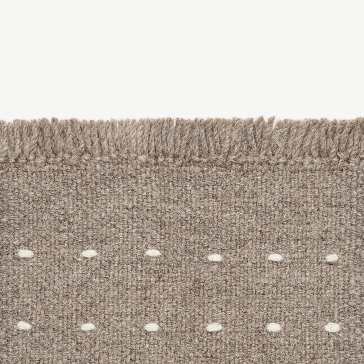 Yield Dot Naturally Coloured Fringes Rug - District Furniture
