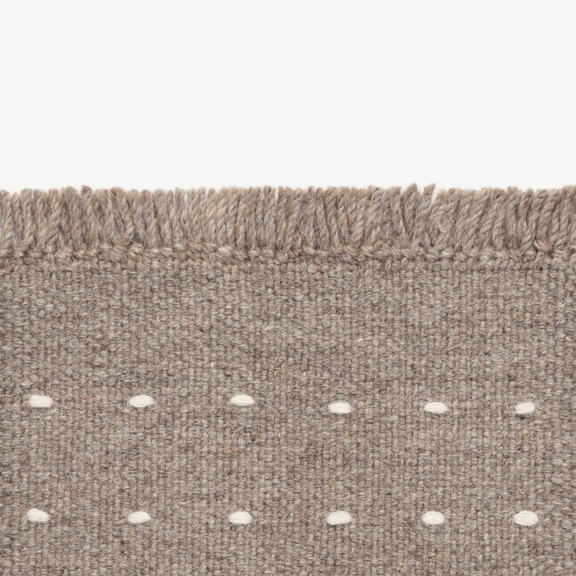 Yield Dot Naturally Coloured Fringes Rug - District Furniture