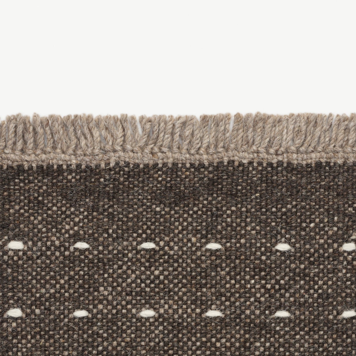 Yield Dot Naturally Coloured Fringes Rug - District Furniture