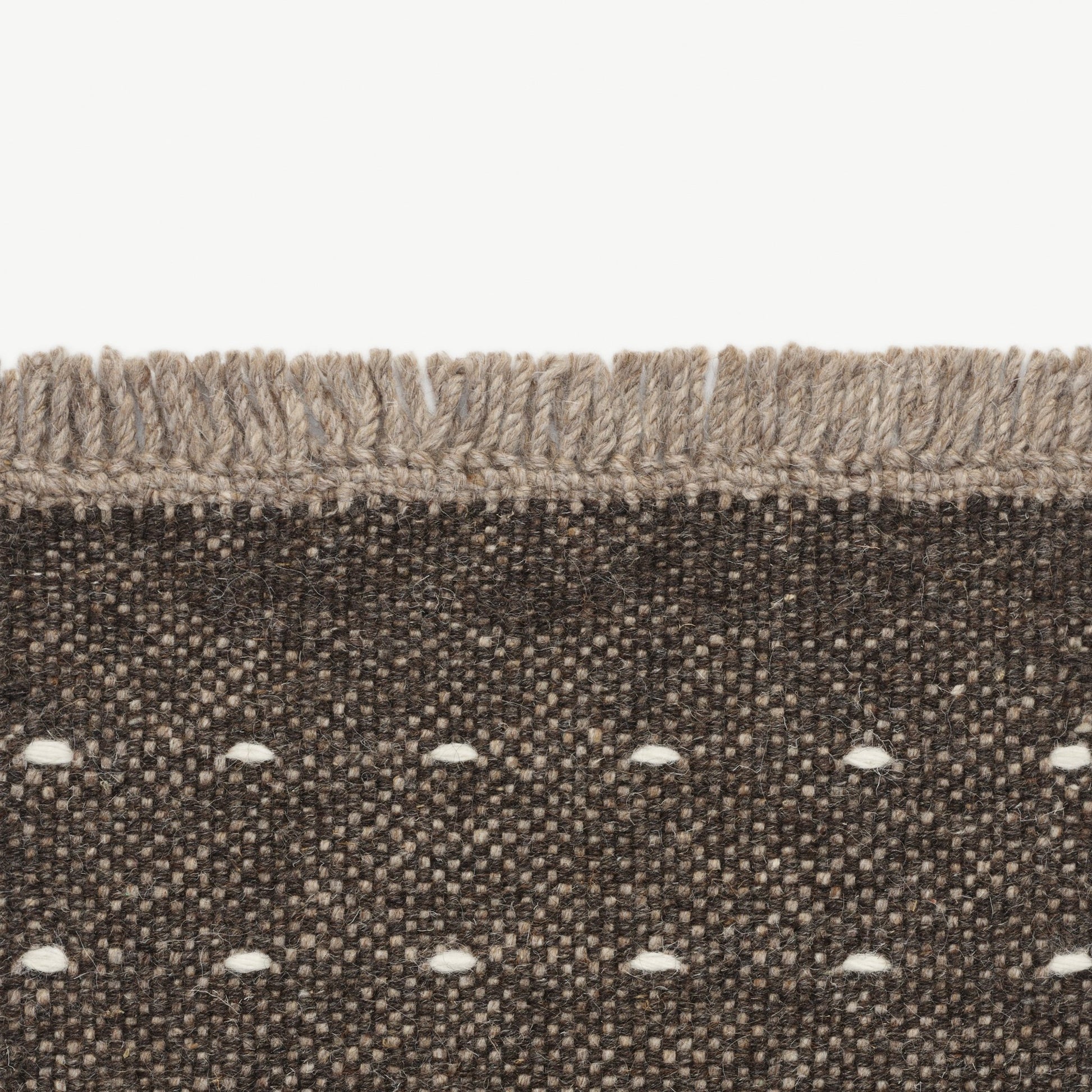 Yield Dot Naturally Coloured Fringes Rug - District Furniture